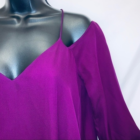 HAUTE Hippie Cold-Shoulder Blouse NWT Size Medium - Picture 4 of 9